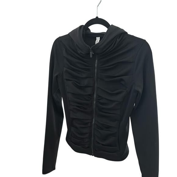 Lululemon Full Zip Ruched Bold Move Jacket Black Size 6 - Picture 4 of 6